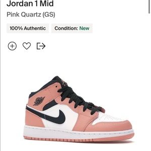 NIKE JORDAN 1 Mid Pink Quartz 💓⭐️
